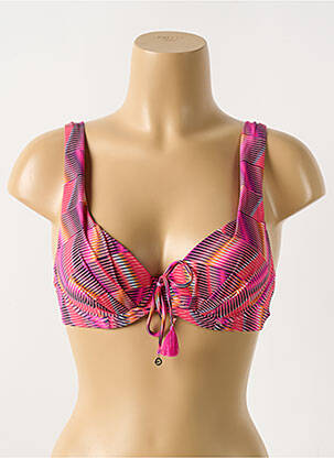 Haut de maillot de bain stretch haut soutien-gorge moulé violet CYELL femme