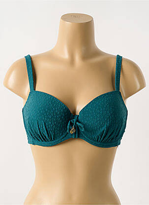 Haut de maillot de bain stretch haut soutien-gorge moulé vert CYELL femme