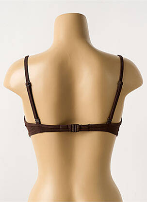 Haut de maillot de bain stretch haut soutien-gorge push-up marron CYELL femme