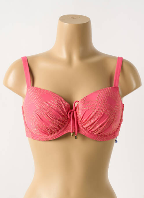 Haut de maillot de bain stretch haut soutien-gorge moulé rose CYELL femme