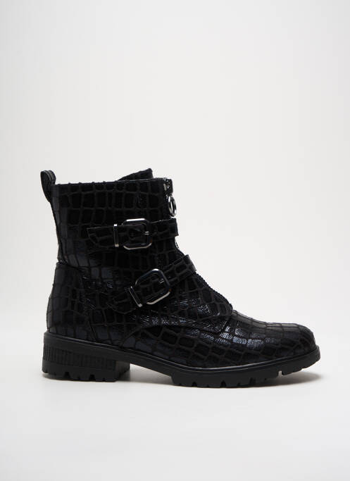 Bottines/boots tissage satiné talon de 4 à 6cm noir TAMARIS femme
