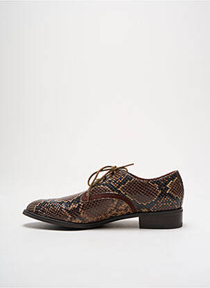 Derbies impression talon plat jusqu'à 3cm marron MAM'ZELLE femme