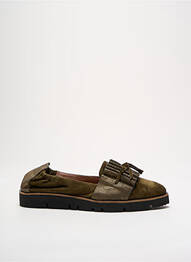 Mocassins nubuck talon plat jusqu'à 3cm vert MAM'ZELLE femme
