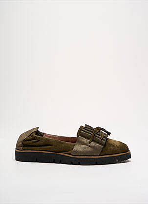 Mocassins nubuck talon plat jusqu'à 3cm vert MAM'ZELLE femme