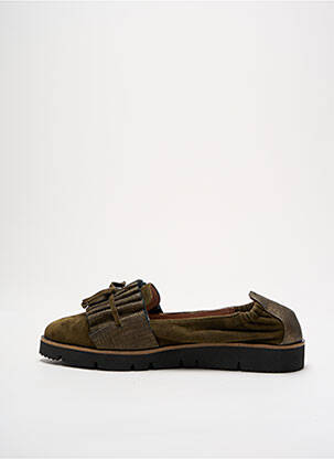Mocassins nubuck talon plat jusqu'à 3cm vert MAM'ZELLE femme