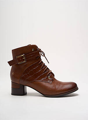 Bottines/boots matière lisse talon de 4 à 6cm marron MAM'ZELLE femme