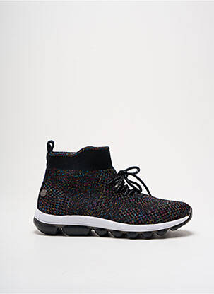 Baskets tissage satiné talon de 4 à 6cm noir BERNIE MEV femme