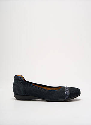 Ballerines tissage satiné talon plat jusqu'à 3cm bleu GABOR femme
