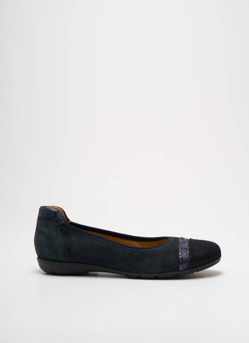 Ballerines tissage satiné talon plat jusqu'à 3cm bleu GABOR femme