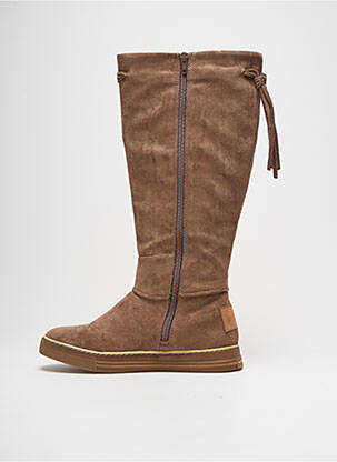 Bottes bout rond talon plat jusqu'à 3cm marron LES TROPEZIENNES PAR M.BELARBI femme