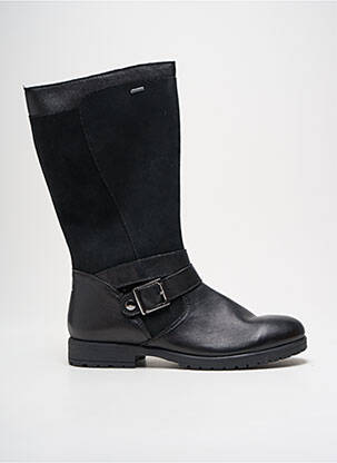Bottes tissage satiné talon plat jusqu'à 3cm noir SUPERFIT femme