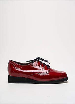 Derbies effet froissé talon plat jusqu'à 3cm rouge JMG HOUCKE femme
