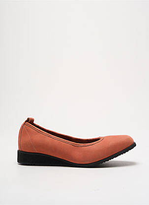 Ballerines bout rond talon plat jusqu'à 3cm orange JMG HOUCKE femme