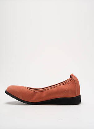 Ballerines bout rond talon plat jusqu'à 3cm orange JMG HOUCKE femme