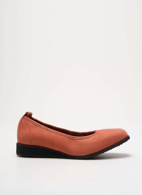 Ballerines bout rond talon plat jusqu'à 3cm orange JMG HOUCKE femme