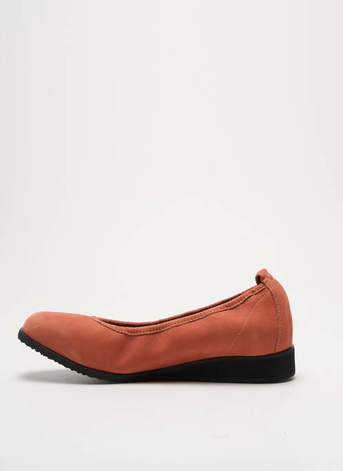 Ballerines bout rond talon plat jusqu'à 3cm orange JMG HOUCKE femme