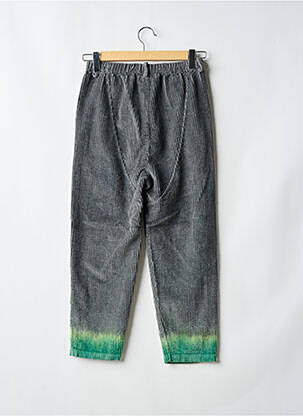 Pantalon droit fermeture zippée sous rabat boutonné gris DROLATIC femme