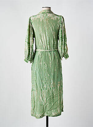 Robe longue manches longues manches longues vert MKT STUDIO femme