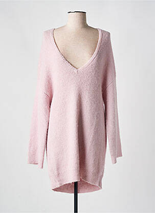 Robe pull col v manches longues rose KARMA KOMA femme