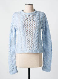 Pull coupe cintrée manches longues bleu KARMA KOMA femme