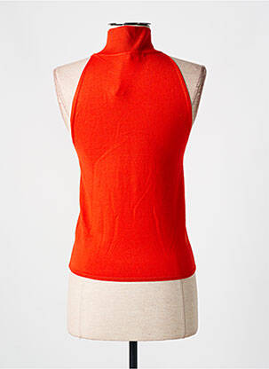 Top coupe cintrée sans manche orange KARMA KOMA femme