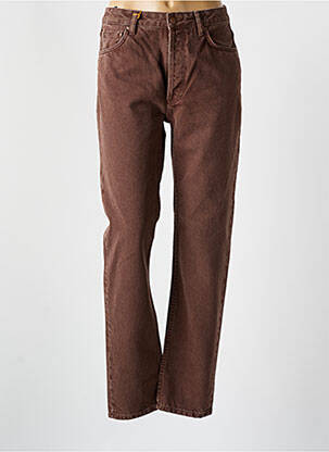 Pantalon slim poches marron NUDIE JEANS CO femme