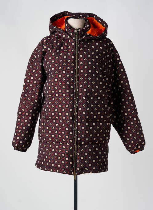 Parka manches longues a capuche violet IDANO femme