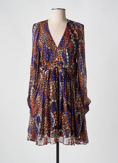 Robe courte marron IDANO pour femme