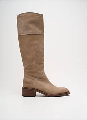 Bottes nubuck talon de 4 à 6cm beige KING TARTUFOLI femme