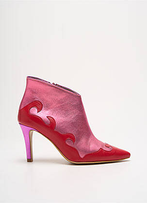 Bottines/boots matière lisse talon de 7 à 9cm rose CRÉATIS femme