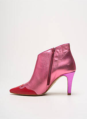 Bottines/boots matière lisse talon de 7 à 9cm rose CRÉATIS femme