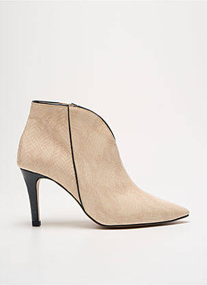 Bottines/boots bout pointu talon de 7 à 9cm beige CRÉATIS femme