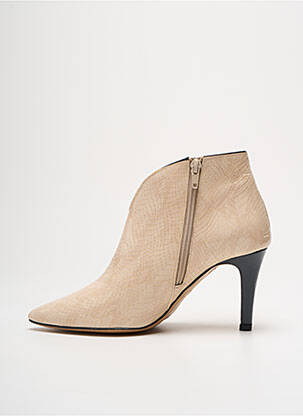 Bottines/boots bout pointu talon de 7 à 9cm beige CRÉATIS femme