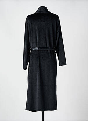 Robe de chambre col v noir CANAT femme