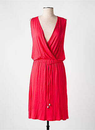 Robe de plage coupe fluide rouge ANTIGEL femme