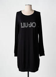 Robe mi-longue imprimé fantaisie manches longues noir LIU  JO femme