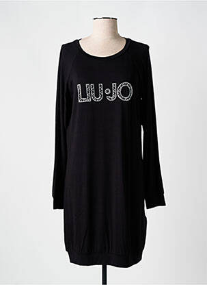 Robe mi-longue imprimé fantaisie manches longues noir LIU  JO femme