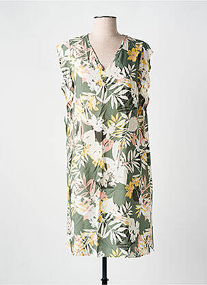 Robe courte manches courtes manches courtes vert CANAT femme