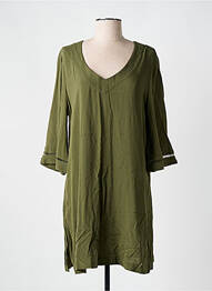 Robe de plage manches 3/4 vert MARIE JO femme