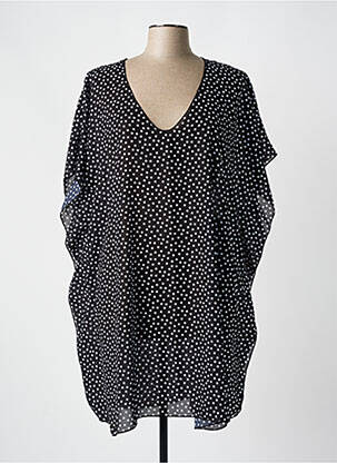 Robe courte manches courtes manches courtes noir ANTIGEL femme