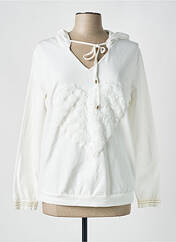 Sweat-shirt à capuche blanc ANTIGEL pour femme seconde vue