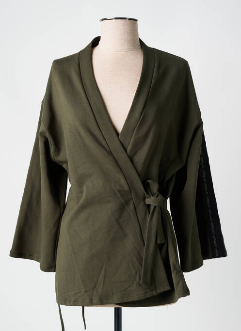 Gilet cache-cœur vert ANTIGEL pour femme