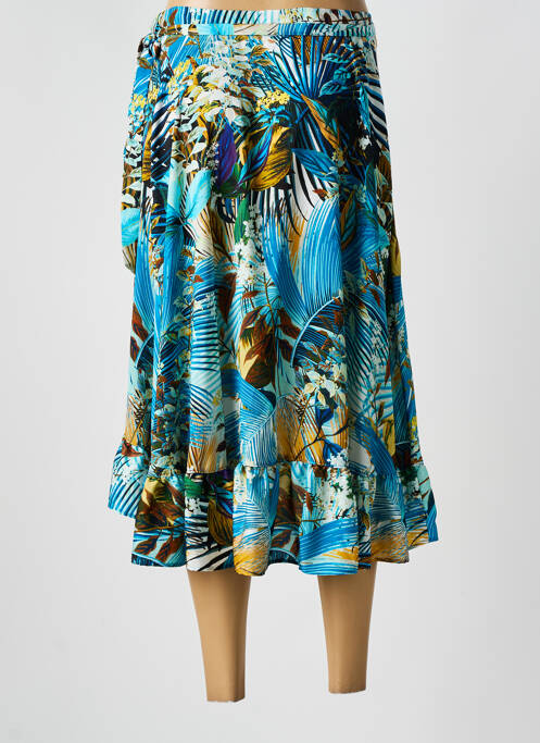 Jupe mi-longue bleu LISE CHARMEL pour femme