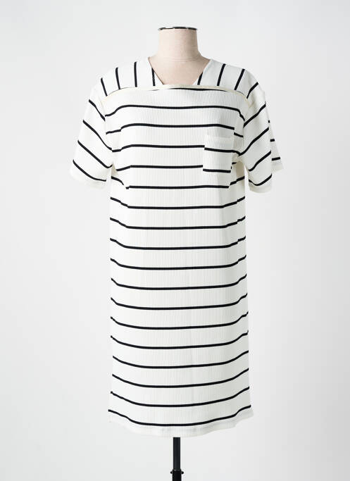 Robe mi-longue blanc CANAT pour femme