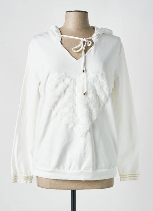 Sweat-shirt à capuche blanc ANTIGEL pour femme