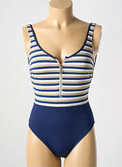 Maillot de bain 1 pièce bleu ANTIGEL pour femme seconde vue