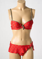 Maillot de bain 2 pièces rouge ANTIGEL pour femme seconde vue