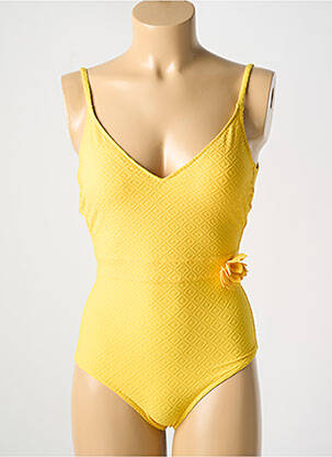 Maillot de bain 1 pièce stretch haut soutien-gorge moulé jaune SIMONE PERELE femme