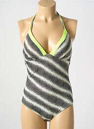 Maillot de bain 1 pièce imprimé fantaisie haut soutien-gorge moulé vert MARIE JO femme