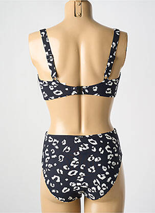 Maillot de bain 2 pièces stretch haut soutien-gorge emboitant noir LIDEA femme